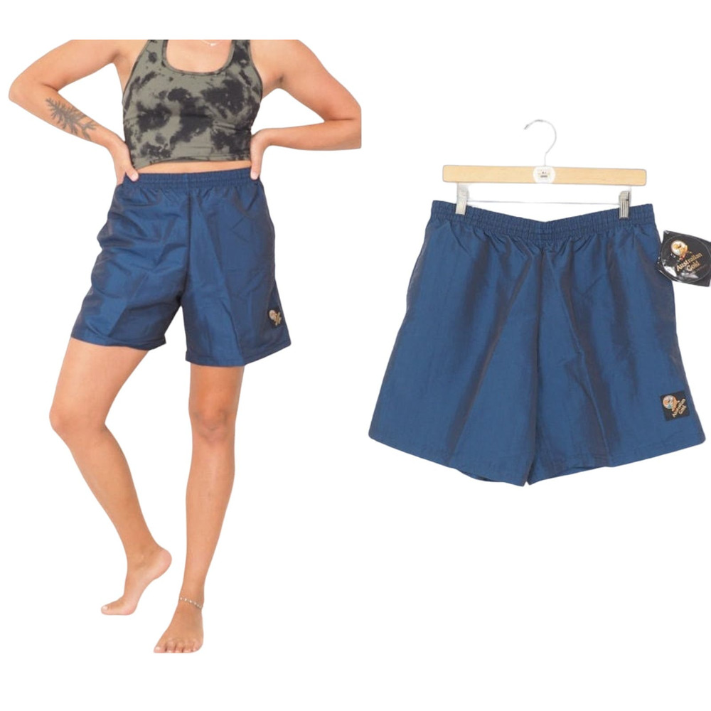 90s Vintage Australian Gold Windbreaker Beach Shorts Size‎ Womens Large Mens Sm